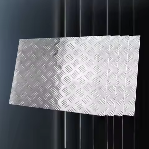Five Bar anti Slip Patterned Aluminum Plate 1-3.5mm Cold Pressed Aluminum Alloy Elevator Cold Storag