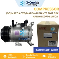 COMPRESSOR AIRCOND KERETA ORIGINAL BARU HANON ( KD77-61450A / KD45-61450A ) MAZDA CX5 / 6&3 / BIANTE