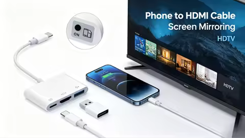 Lightning to HDMI 3in1 Screen Mirror Adapter USB Charging Dongle for iPhone iPad to TV Monitor Proje