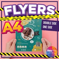 FLYERS BROCHURE PHAMPLET PRINTING ARTPAPER 128GSM - SIZE A4