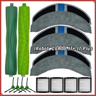 Replacement Spare Parts For IRobot Roomba Combo J7+ J7 Plus Vacuum Cleaner Parts (NOT For J7) Rubber Brushes HEPA Filters