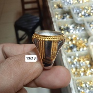RING EMBAN TITANIUM SUPER WARNA GOLD SILVER HITAM