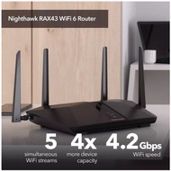 Netgear Nighthawk Rax43 Ax4200 Dual-Band Ax5 5-Stream Wifi 6 Router