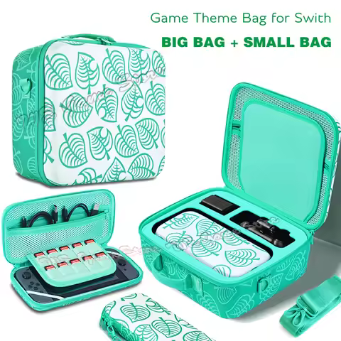 Newest Nitendo Switch Game Accessories Set Deluxe Big Capacity Bag Cute Carrying Case Storage Box fo