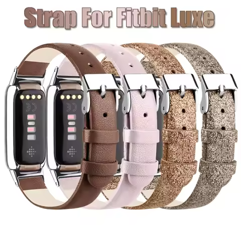 100% Leather Strap For Fitbit Luxe Band Bracelet Watchband Replacement For Fitbit Luxe Strap Correa 