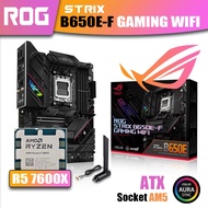 ◀New Kit ASUS ROG STRIX B650E-F GAMING WIFI With AMD Ryzen 5 7600X Processor DDR5 Memory Motherlvcx