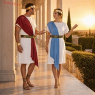 BLUEVELVET Greek Costume, Ancient Couple Roman Costume, Myth Adult Gladiator Costume Party