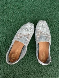 Toms 38.5號 經典蕾絲 鏤空鞋 天空藍 透氣 夏天