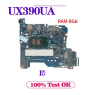 KEFU UX390U Mainboard For ASUS ZenBook 3 UX390 UX390UA UX390UAK Laptop Motherboard I7 I5 7th Gen 8G/