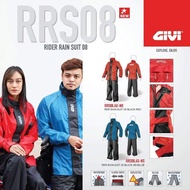 Rain Coat Givi 100% Original RRS08 Rain Suit New Red and Blue Design Baju Hujan Givi Original 100%