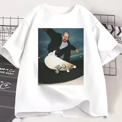 Breaking Bad Heisenberg T-shirt, Men's, Walter White, 90s Skateboard T-shirt, Couple's, Spring/Summe