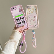 Phone Case Suitable for iPhone 7plus/8plus Card+Lanyard Simple Pattern High-Appearance Phone Case