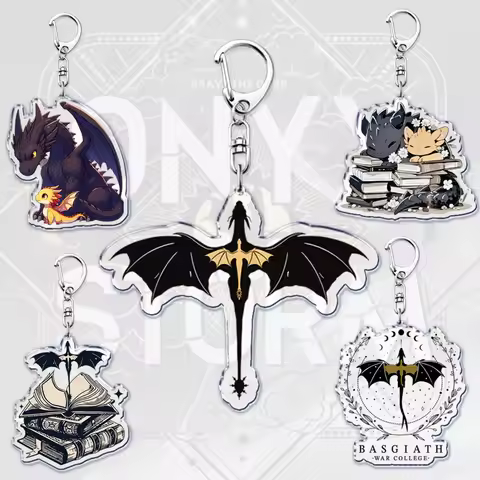 Hot Tairn Andrana Dragon Keychain Fourth Wing Iron Flame Onyx Storm Basgiath War College Violet Sorr