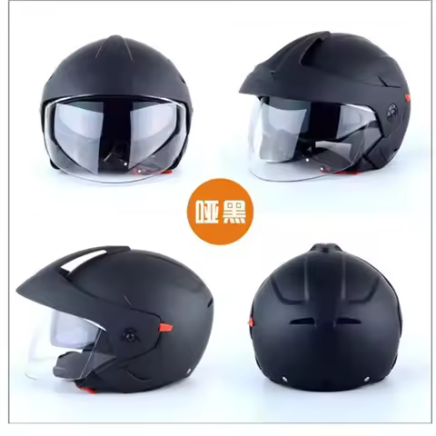 Motorcycle Helmet Open Face Dual Lens Visors Moto Helmet Electric BIKE Helmets Men Women Summer Scoo