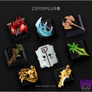 AUTHENTIC Zomo x Geekmaker Dota 2 Keycap Rapier Metal Keycaps Keycap Puller Light-Transmitting Trans