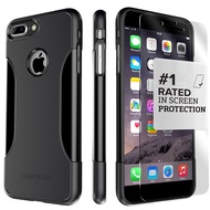 【Saharacase】撒哈拉 經典款 iPhone7Plus/8Plus 手機殼(9H玻璃保護貼+貼膜神器+安裝組) 黑