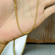 FREECINCIN-Kalung Rantai Tambang Lapis Emas Kode 750/Kalung Rantai Pria Dan Wanita/Kalung Rantai LIl