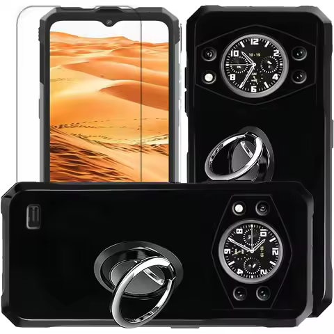 For Cubot Kingkong AX 8 9 Power 3 in 1 Ring Holder Soft TPU Shockproof Case For Cubot Kingkong AX 8 