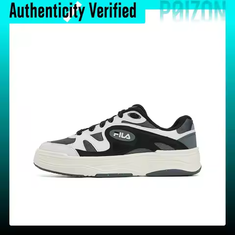 FILA VIBE Abrasion Resistant Lightweight Breathable Low top Skateboard Shoes Men's Fusion Gray/Black