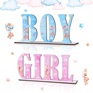 2pcs B Oy G Irl Wooden Party Table Centerpieces Decorations, Gender Reveal Party Table Decorations, 
