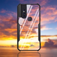 Acrylic Back Clear Shockproof Casing For VIVO V15 V11 V27 V29 Pro V7 Plus V5 V27E V29E V29 Lite Transparent  Protective Bumper Hard Cases With Protective Film