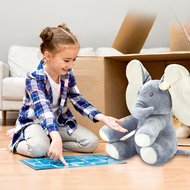 Music Elephant Toy, Singing Elephant Gajah menyanyi dengan telinga bergerak mainan mewah elektrik ha