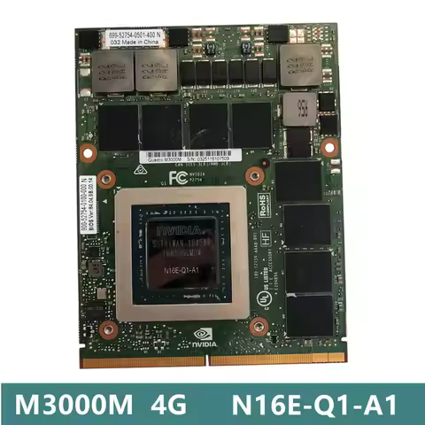 M3000m Video Graphics Card 4GB GDDR5 for HP zBook 17 G3 for Dell Precision 7710 7720 N16E-Q1-A1