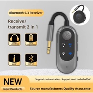SBC/AAC Bluetooth 5.3 Car Audio Receiver Adapter 3.5mm Aux Wireless Music Transmitter For TV Speaker