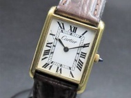 Cartier must tank Cal.2512-1 手動上弦白色錶盤復古女士手錶