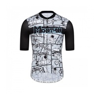 Monton Cycling Jersey Short Sleeve Cycling Jersey Lifestyle Universe Black White