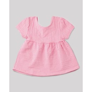 Marks and Spencer Toddler Girls Blouse Shirt Pink Seersucker Striped Cotton Top *PRELOVED*