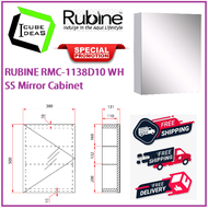 RUBINE RMC-1138D10 WH SS Mirror Cabinet / FREE EXPRESS DELIVERY