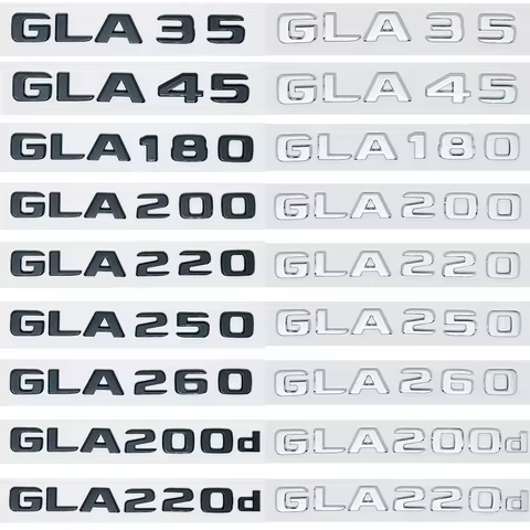 Car Tail Trunk Letters Logo Emblem Badge Sticker For Mercedes Benz GLA Class 4MATIC X156 H247 45 GLA
