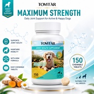 TOVITAR hip and joint Supplement for dogs and cats relives joint pain with MSM amino-chondroitin