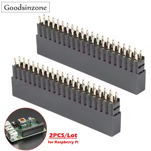 2x20-Pin Extra Tall GPIO Stacking Headers for Raspberry Pi 5/4B/A+/B+/2/3 - 0.1" 2.54mm Pitch (2-Pac