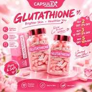 CAPSULE -X GLUTATHIONE WHITENING SUPPLEMENT./VITAMIN C DAN ZINK- 60 BIJI{READY STOK}