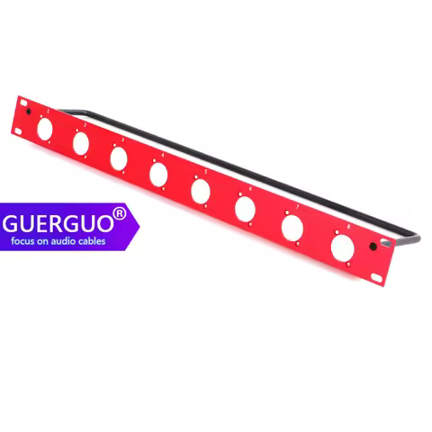 1pc 1U Rack Patch Panel 8 Way Channel Flight Case Mount D Type 3Pin XLR Connector Male/Female Chassi