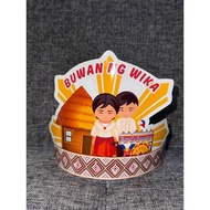 BUWAN NG WIKA Head Dress Hat for Kids Students with Photo top 300 gsm