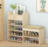 （訂貨價：$438）鞋櫃+換鞋凳 (100cm寬) 收納換鞋凳 鞋櫃 鞋架 Shoe Cabinet+Stool