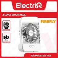 Electriq l Firefly 5 Rechargeable Fan with 3 Level Brightness Night Light & Fan FEL651