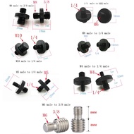 M4 M5 M6 M8 M10 to 1/4 or 3/8 male to male Screw Mount Adapter for camera tripod camera photography 