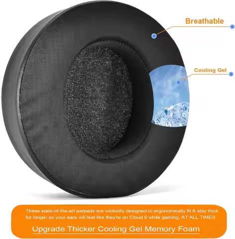 Updated Cooling-Gel earpads,Compatible for Philips Audio Fidelio X2 HR X1 Wired Replacement Ear Pads
