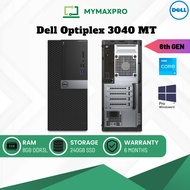 PC i3/i5/i7 Dell Optiplex 3040 MT Intel Core (6th Gen) / 8GB RAM / 240GB SSD / Win 8 Pro (Refurbishe