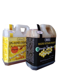 1 Paket Madu Kalimantan plus Propolis 1 kg dan Madu Hitam Pahit 1 kg Al Mar ah