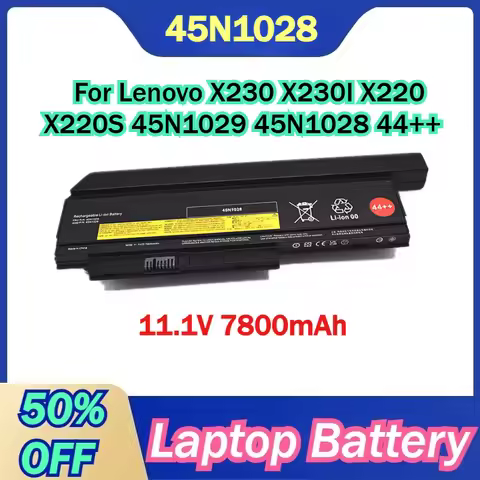 11.1V 7800mAh 45N1028 45N1029 Laptop Battery for Lenovo X230 X230I X220 X220S 45N1029 45N1028 44++ B
