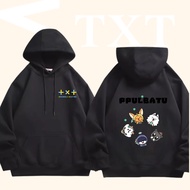 M-3XL Txt Printed Cotton Hoodie Fans Support Sweatshirt Unisex Long Sleeve Casual Hooded Pullover Ho