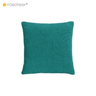 forcheer Cushion Cover For Sofa Water Resistant Throw Pillow Case With Zipper 43x43 CM Spandex Leaf 
