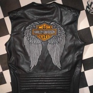 vest kulit pria rompi jaket kulit sapi import asli Harley davidson
