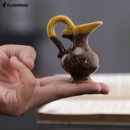 Mini Plants Vase Desk Decoration Vase Vintage Mini Flower Vase Figurine Colored Pottery Tiny Sculptu