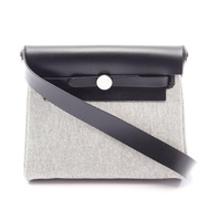 【二手】愛馬仕 HERMES 單肩背包 Herbag Zip Mini 米白色/黑色 其他 Herbag Zip Mini 米白色/黑色 女士